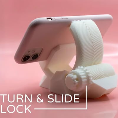 3D Printed Herringbone Gear Phone Stand